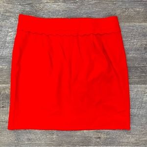 J. Crew Red Skirt